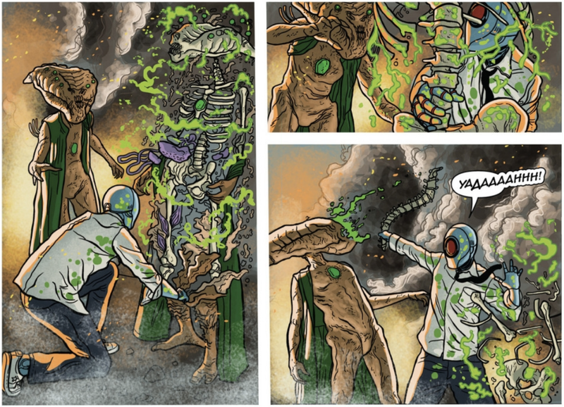 Illustration for article titled D4VE #4 offers a hilarious tale of robots vs. aliens at an incredible price